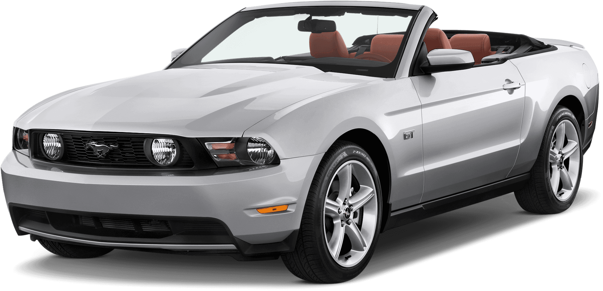 Silver Ford Mustang G T Convertible PNG
