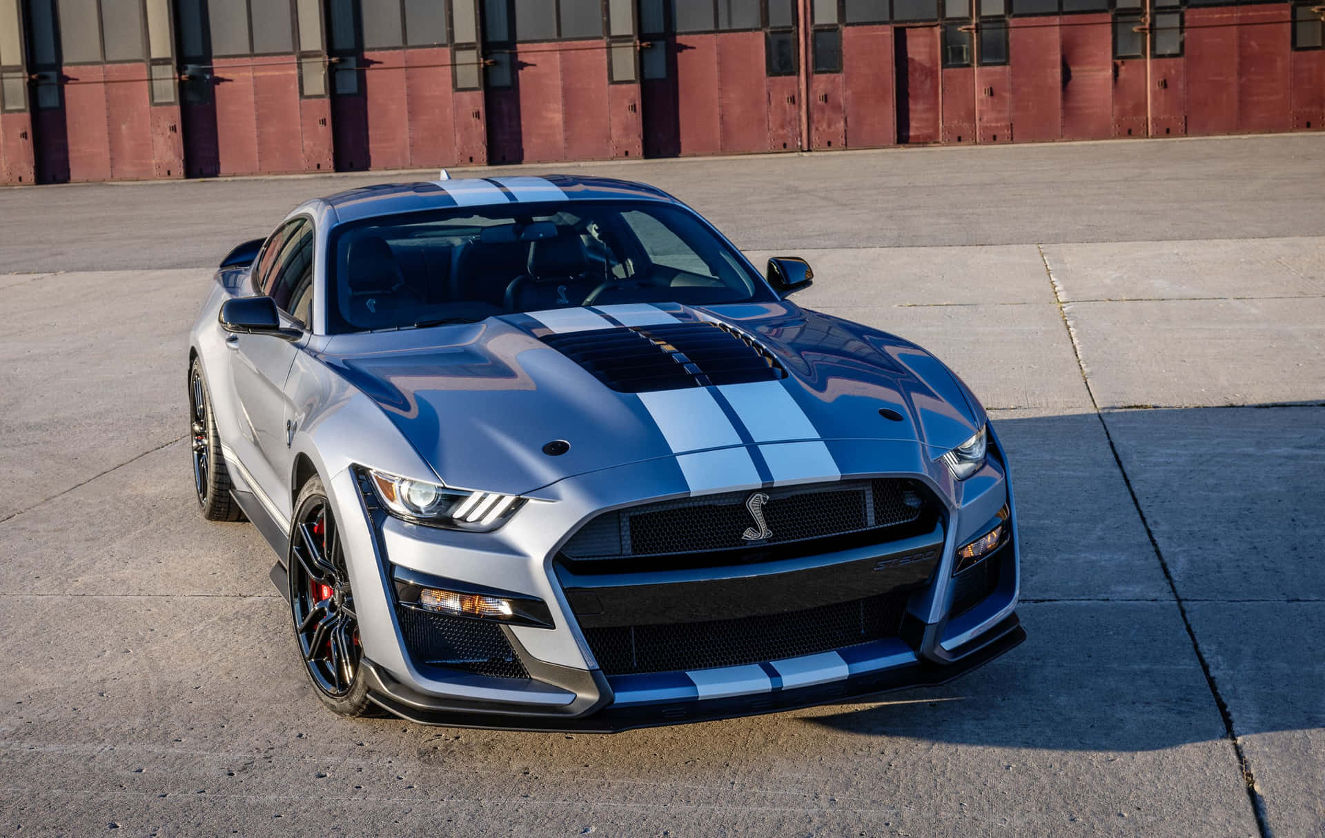 Silver Ford Mustang Shelby G T500 Exterior Wallpaper