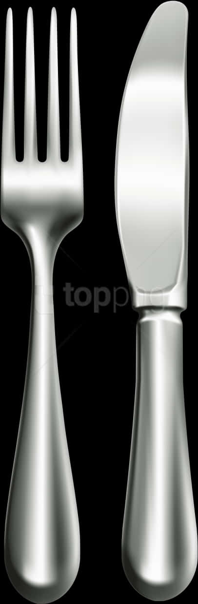 Silver Forkand Knife Set SVG