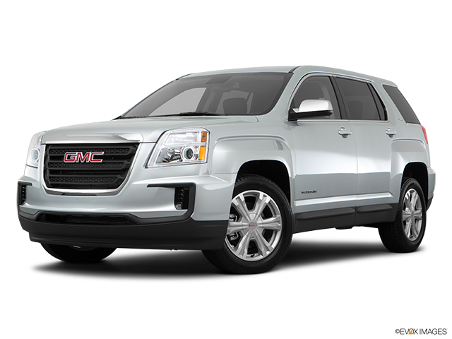 Silver G M C Terrain S U V Profile View PNG