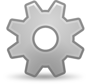 Silver Gear Icon PNG