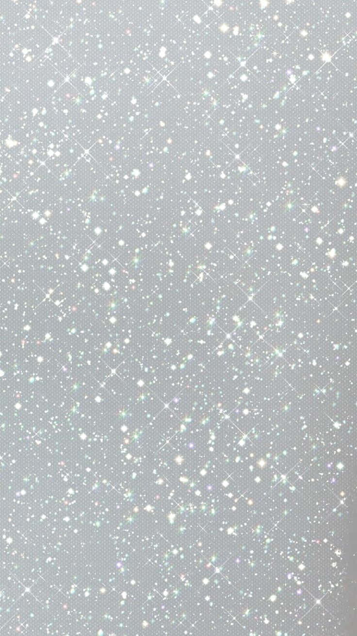 Caption: Sparkling Silver Glitter Texture