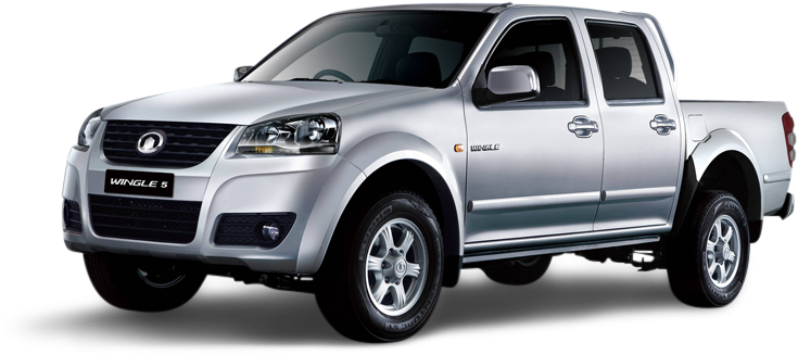 Silver Great Wall Wingle Pickup Truck PNG