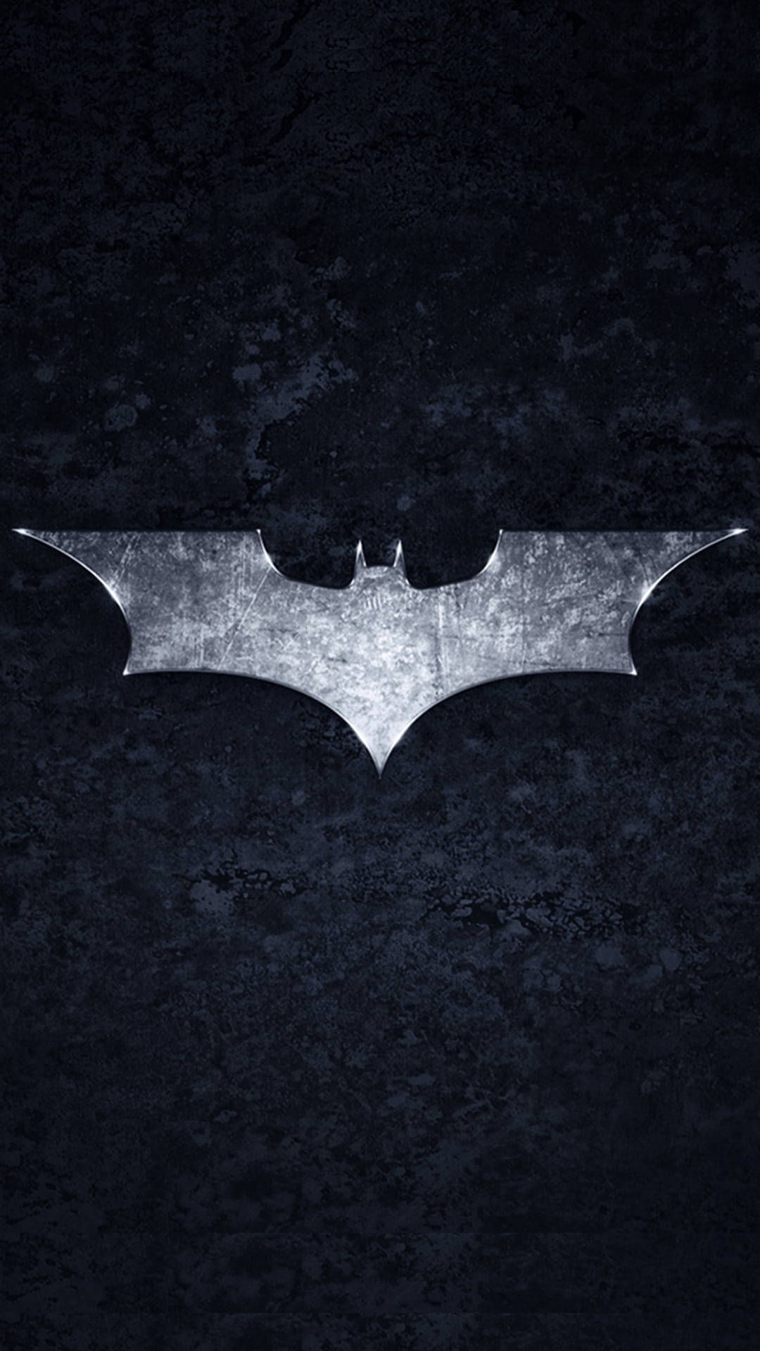 Sølv Grunge Batman Logo iPhone Baggrund Wallpaper