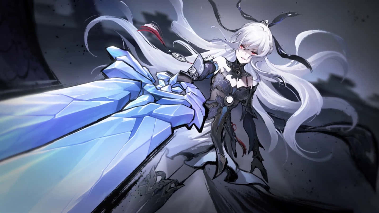 Silver Haired Anime Warrior Wallpaper