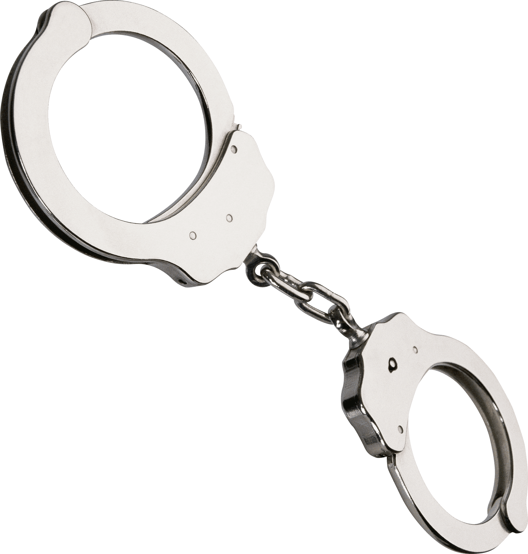 Silver Handcuffs Isolated Background PNG