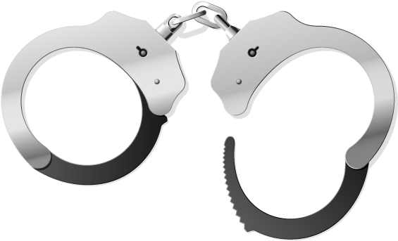 Silver Handcuffs Open Link PNG