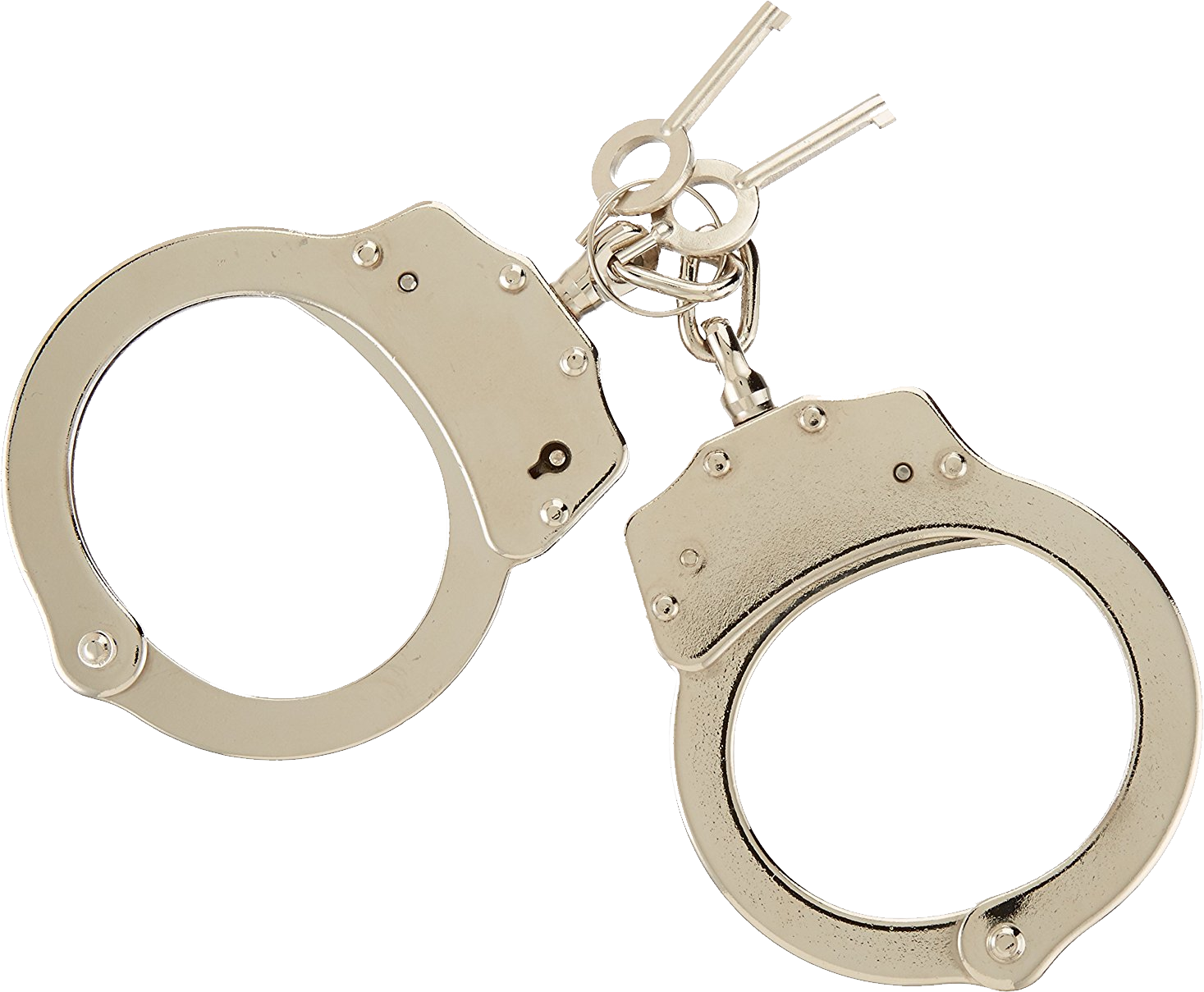 Silver Handcuffswith Keys PNG