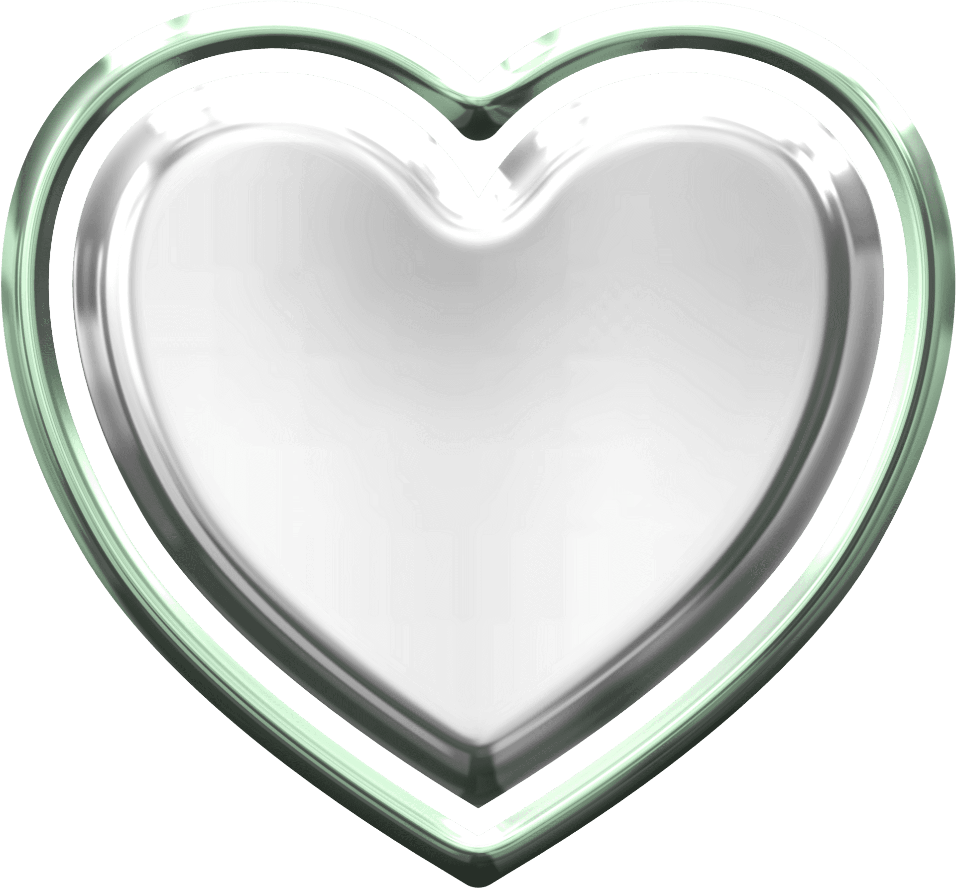 Silver Heart Balloon PNG