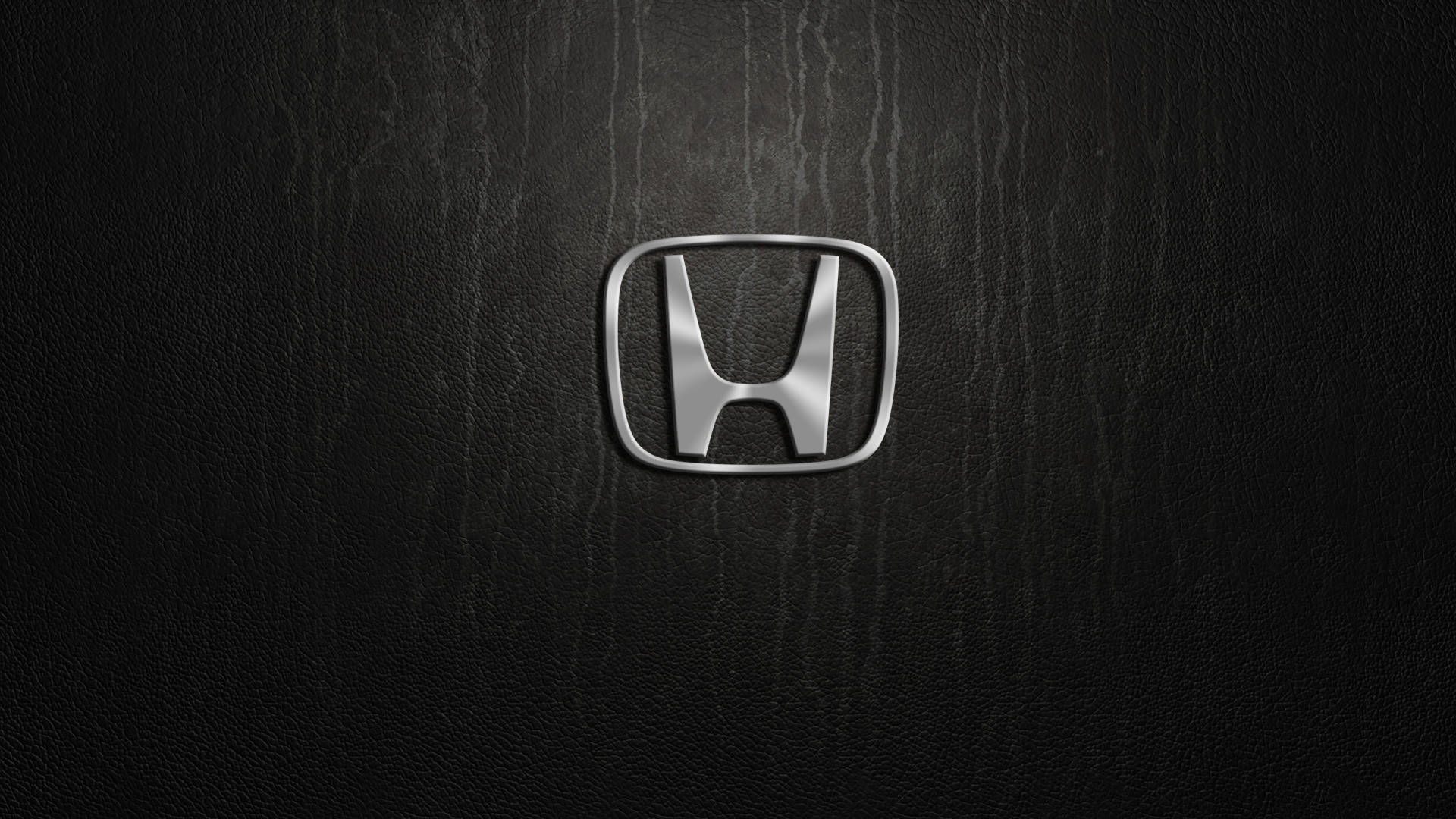 Silver Honda Logo In Solid Black Wallpaper