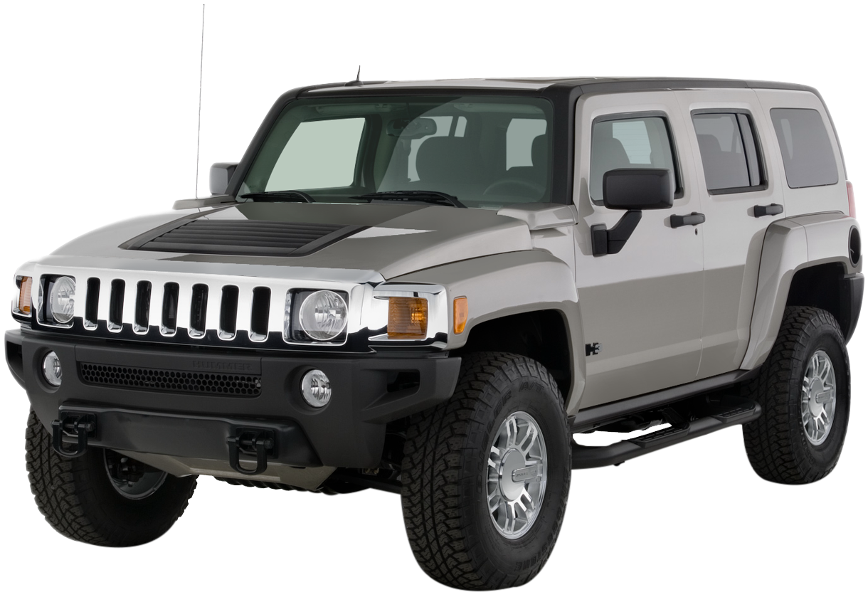 Silver Hummer H3 S U V PNG