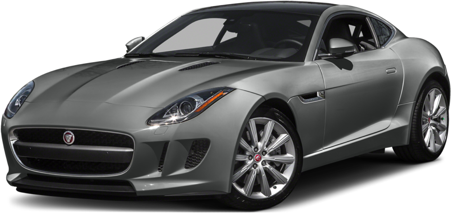 Silver Jaguar F Type Coupe Side View PNG