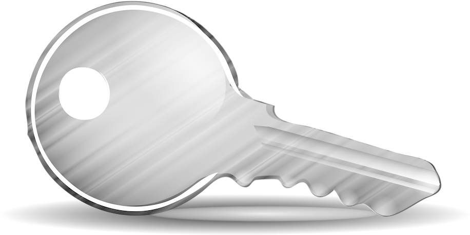 Silver Key Icon PNG