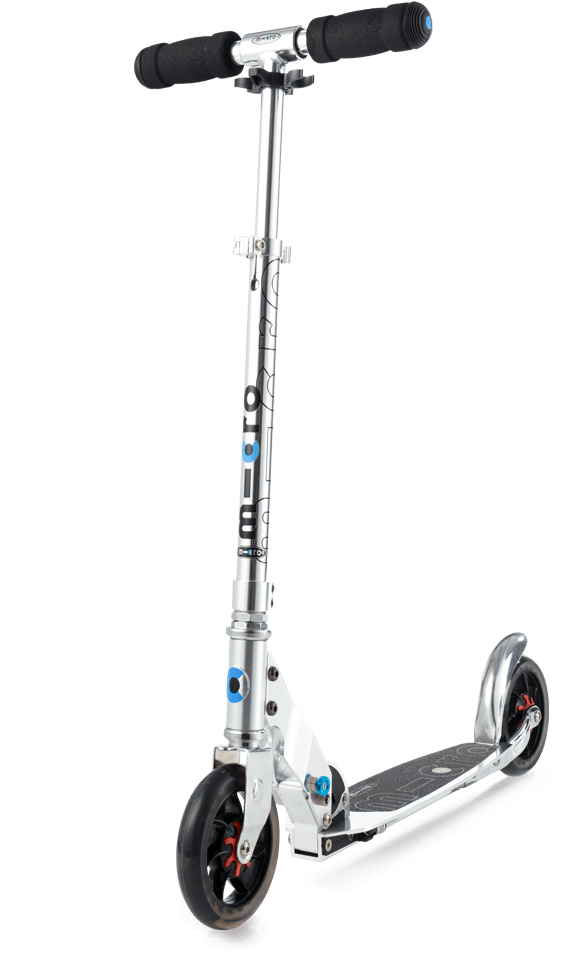 Silver Kick Scooter Isolated PNG