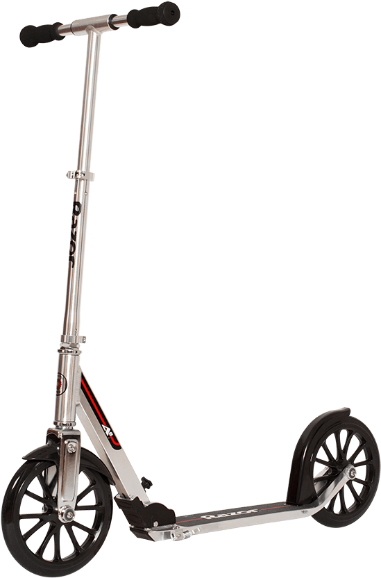 Silver Kick Scooter Isolated PNG