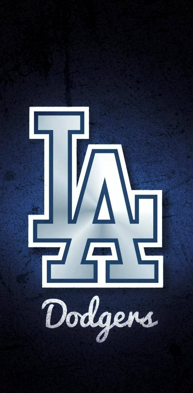 Silver LA Dodgers Logo Wallpaper