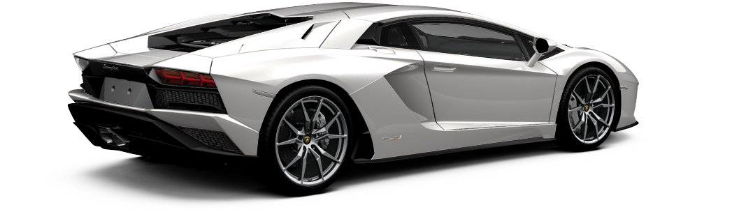 Silver Lamborghini Aventador Side View PNG