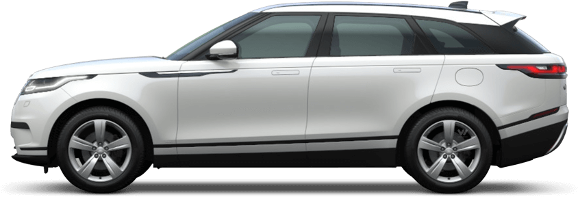 Silver Land Rover Velar Side View PNG