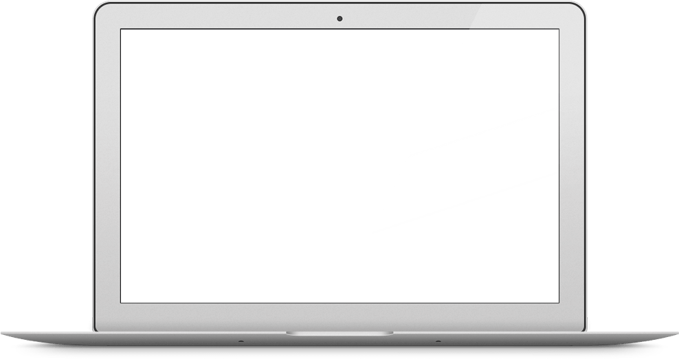Silver Mac Book Open Blank Screen PNG