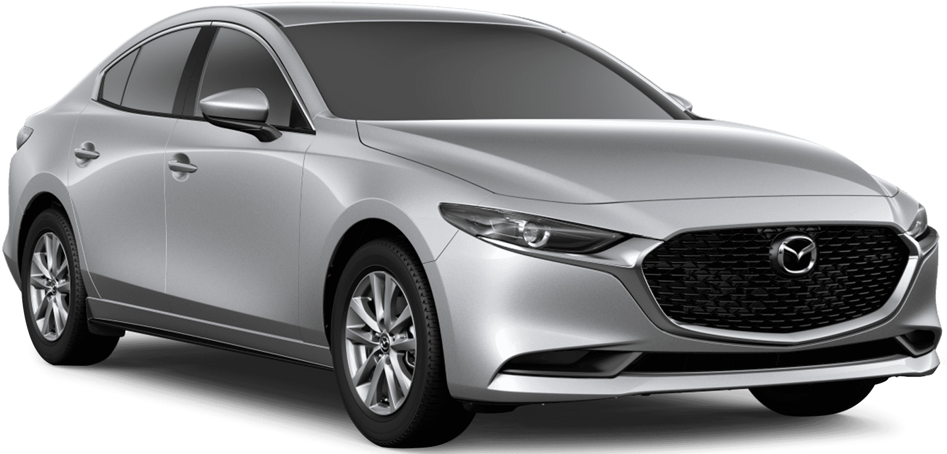 Silver Mazda Sedan Profile View PNG