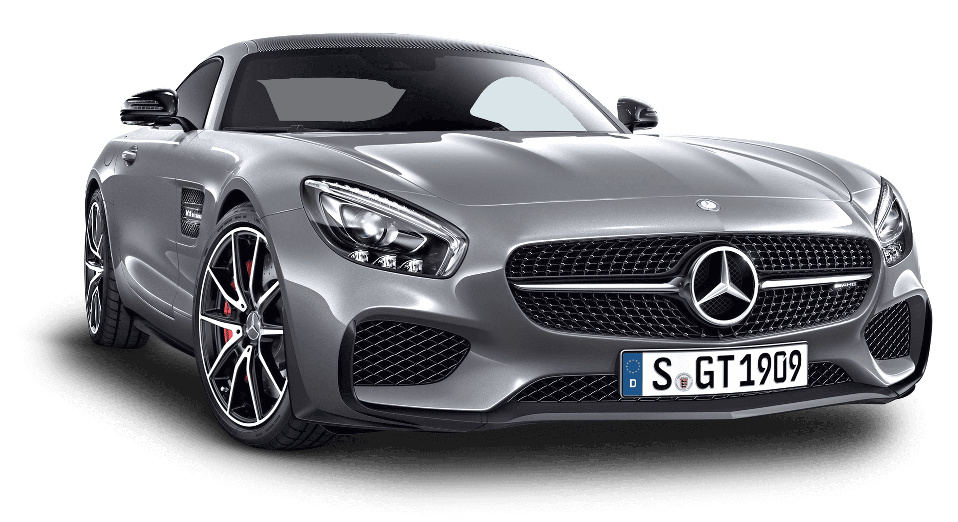 Silver Mercedes A M G G T Roadster PNG