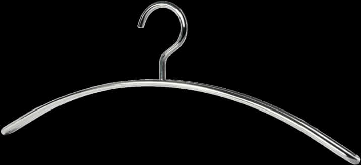 Silver Metal Clothes Hanger PNG