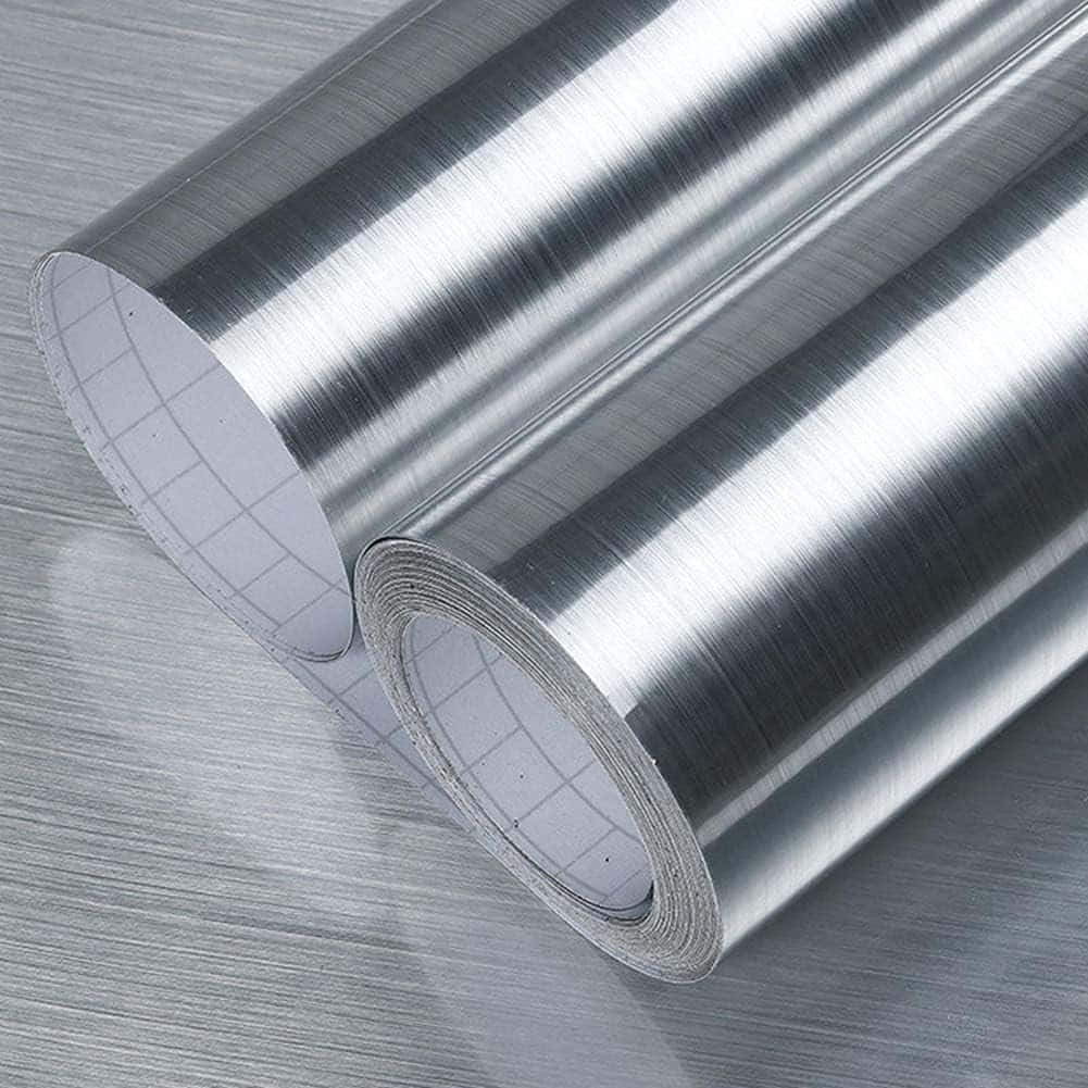 Silver Metallic Adhesive Film Roll Wallpaper