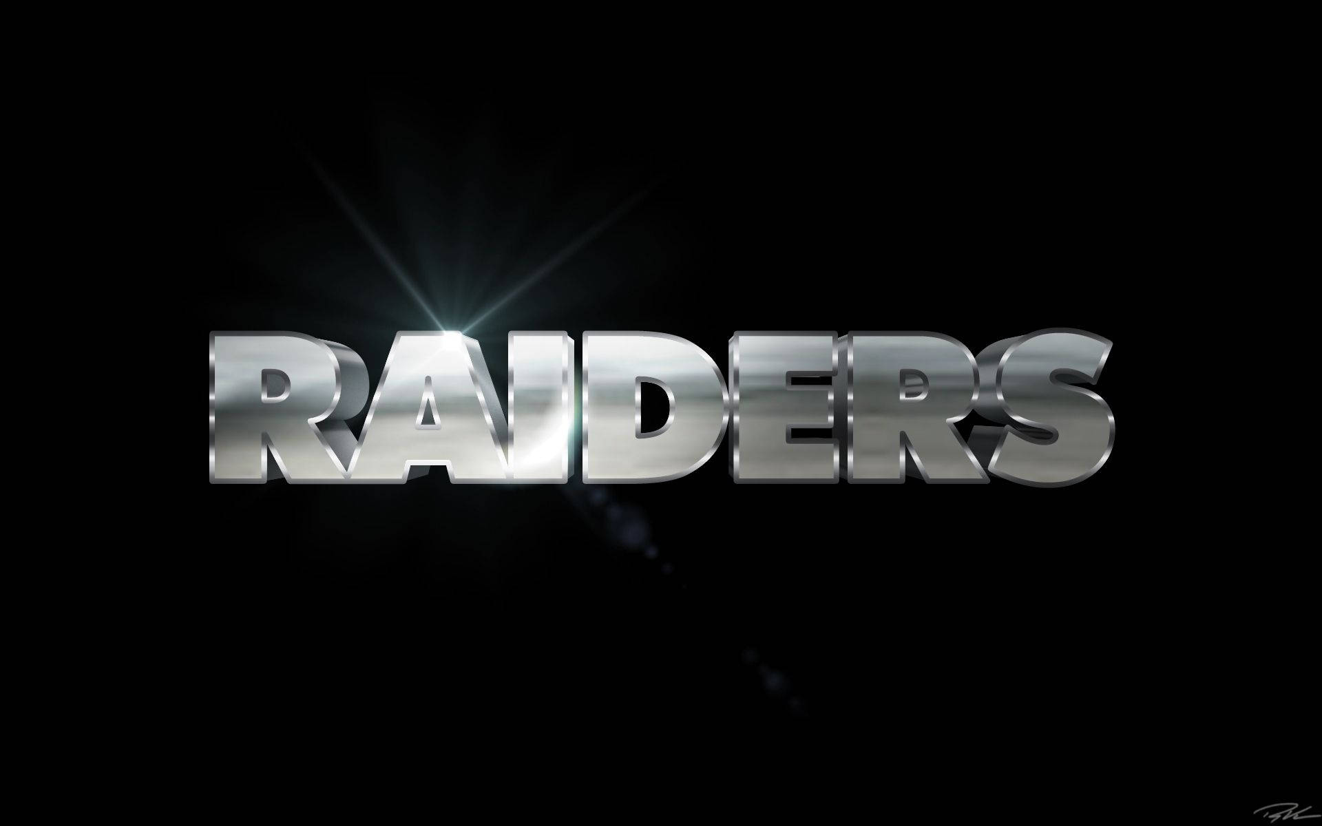 Silver Metallic Oakland Raiders Logo Wallpaper