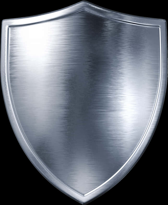 Silver Metallic Shield Graphic PNG