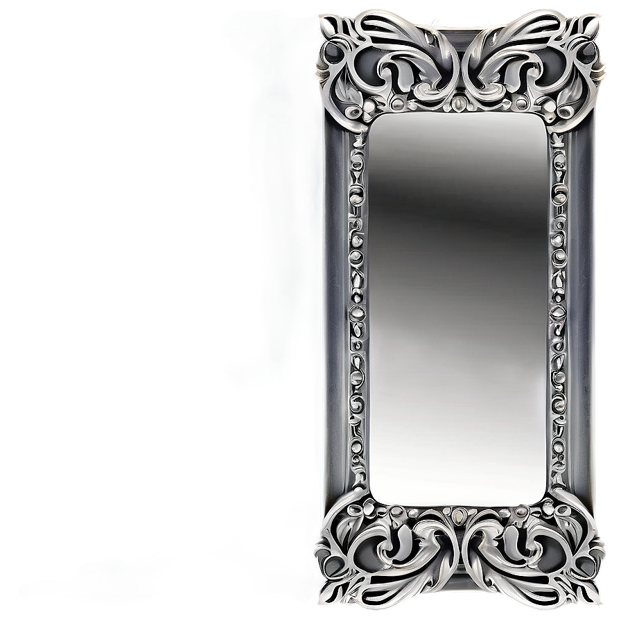 Silver Mirror Frame Png Idr PNG