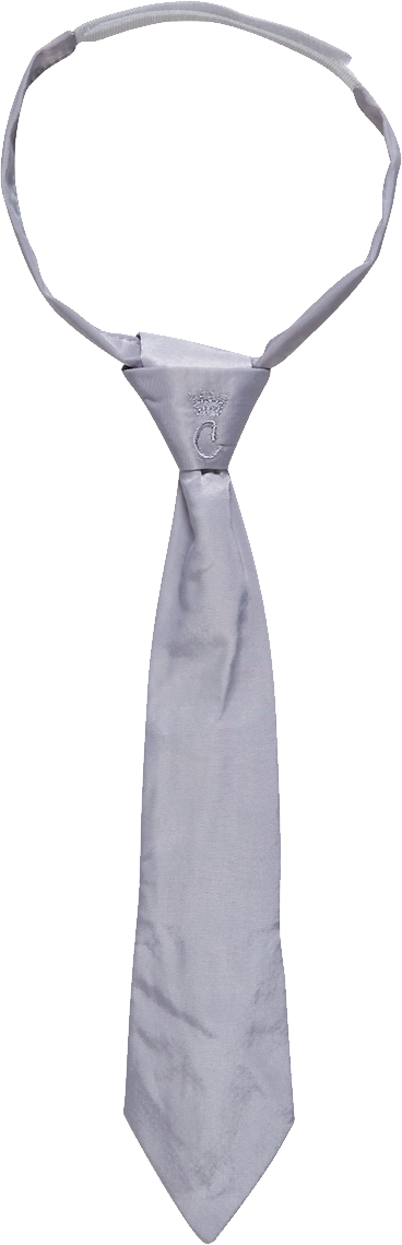 Silver Necktie Transparent Background PNG