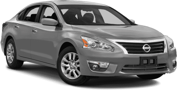 Silver Nissan Altima Sedan Profile View PNG