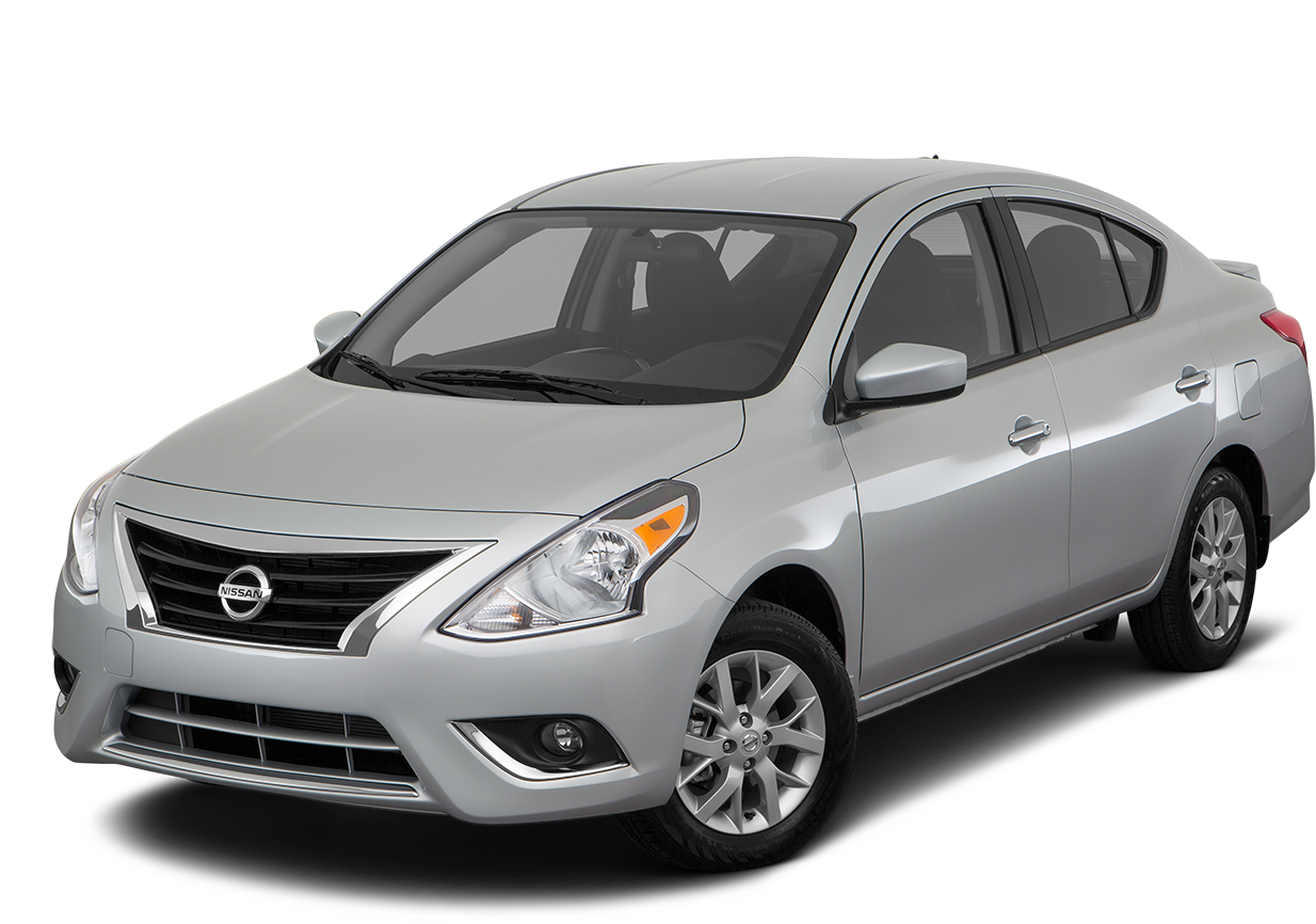 Silver Nissan Sedan Profile View PNG