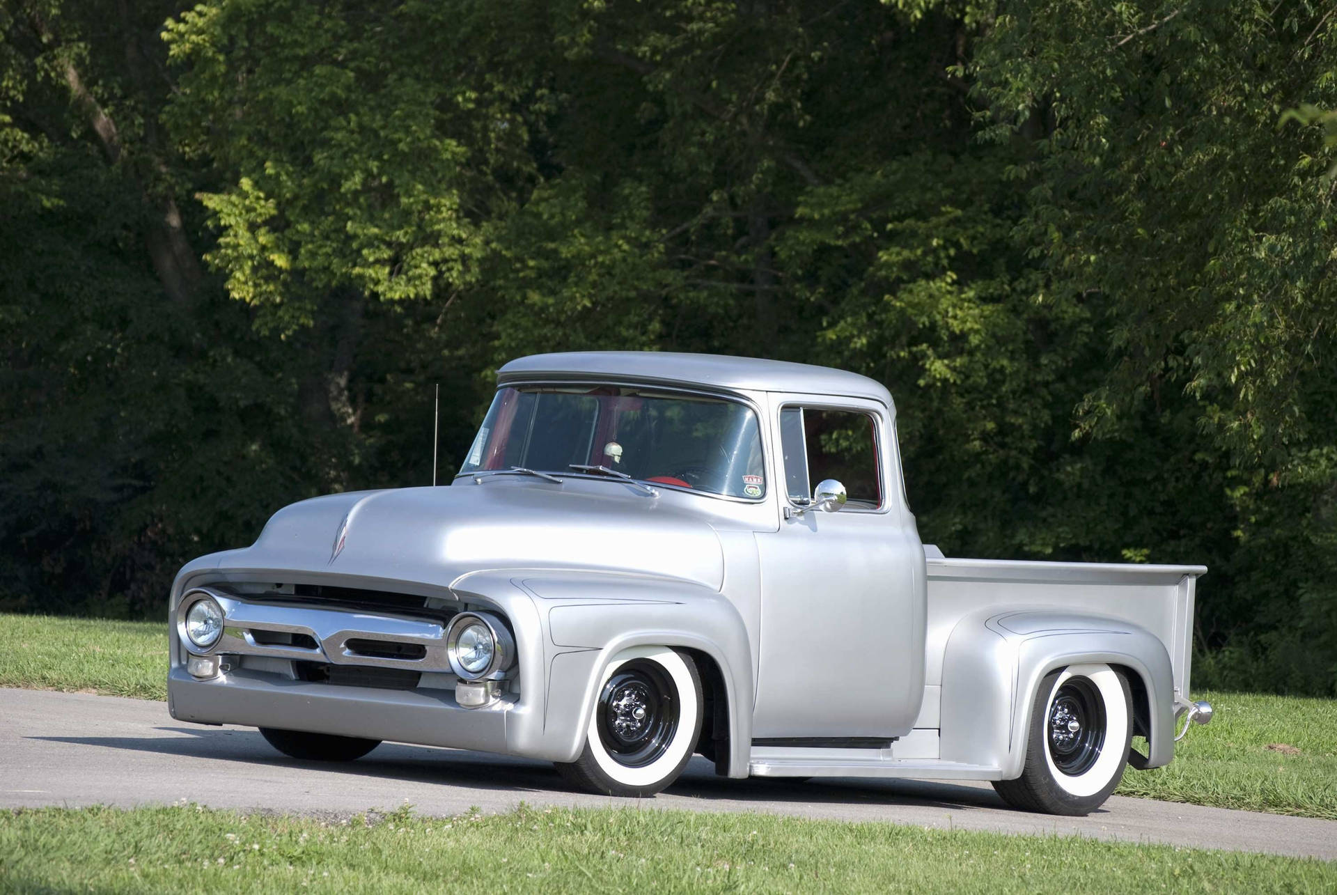 Silver Old Ford Truck