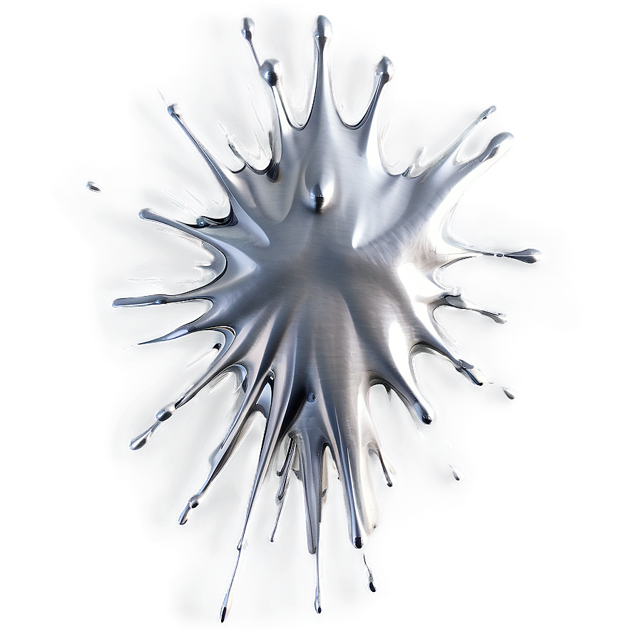 Silver Paint Splash Png 05242024 PNG