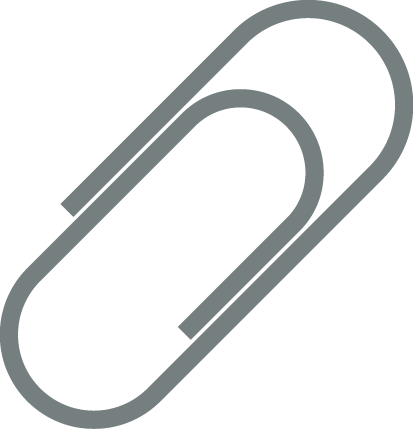 Silver Paperclip Icon PNG