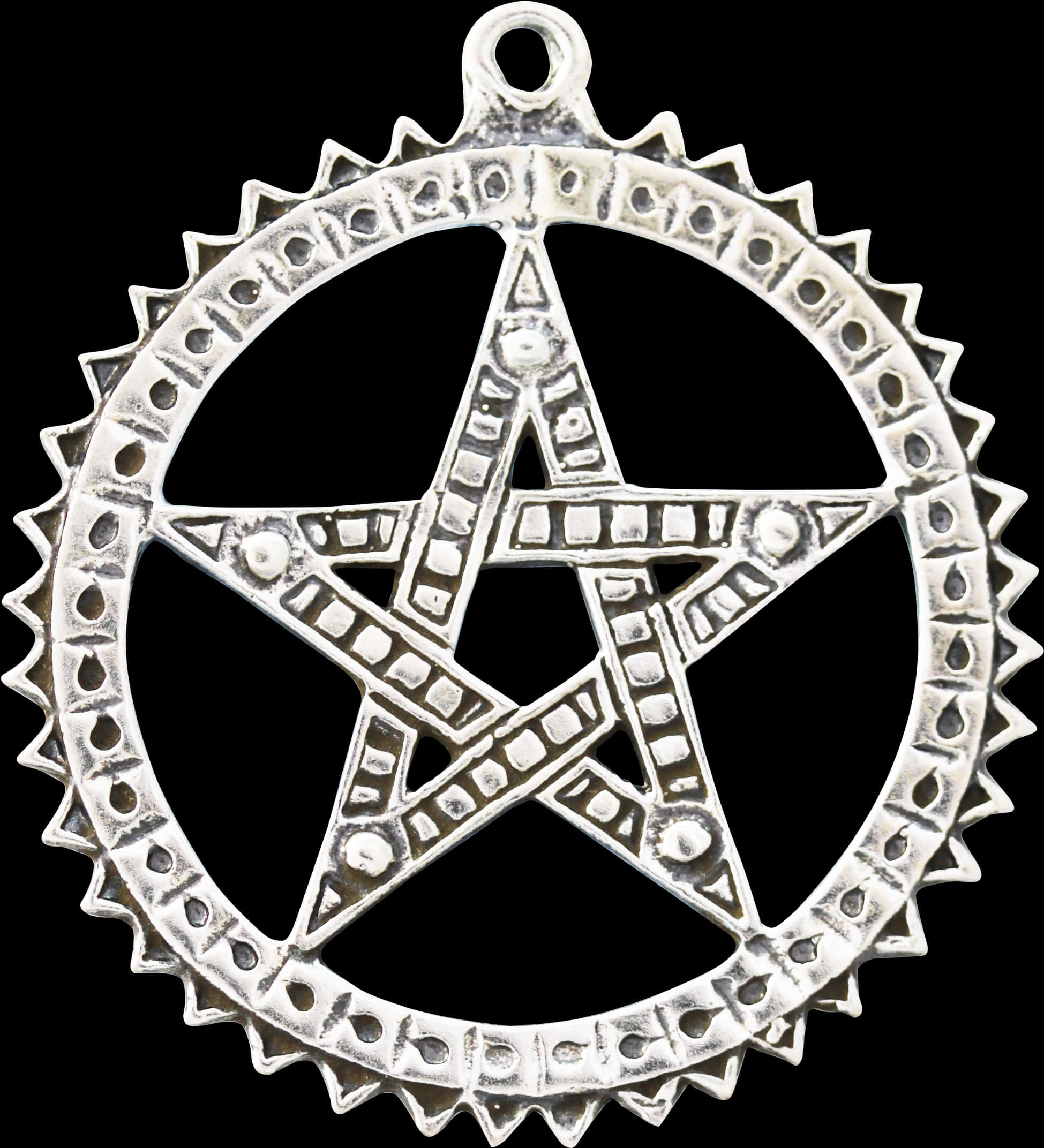 Silver Pentagram Pendant Jewelry PNG