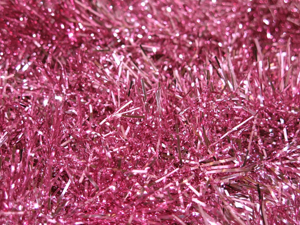 Silver Pink Metallic Sparkles Wallpaper