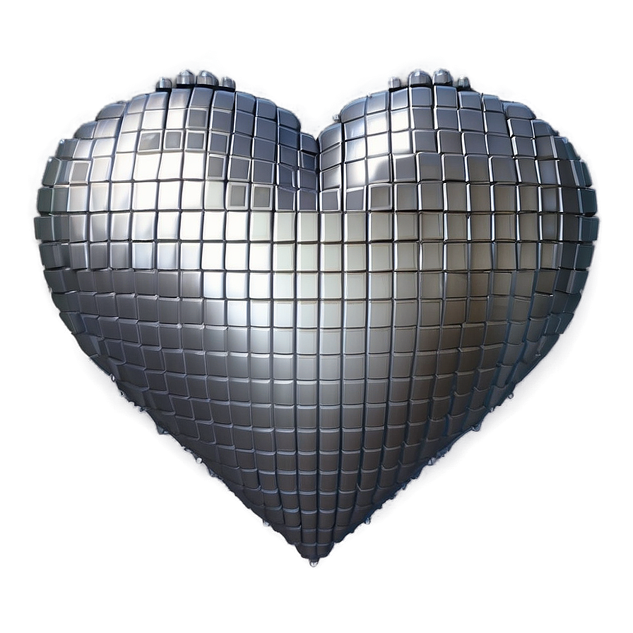 Download Silver Pixel Heart Png Jlt 