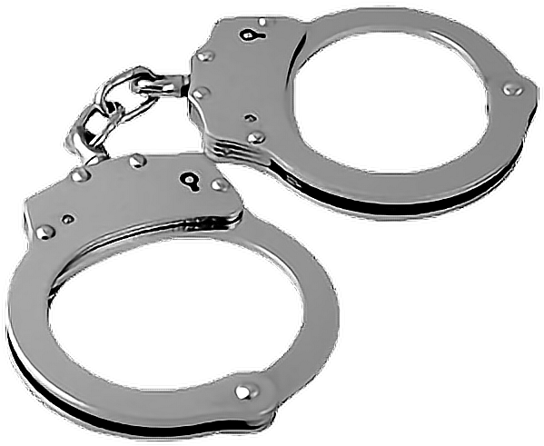 Silver Police Handcuffs PNG