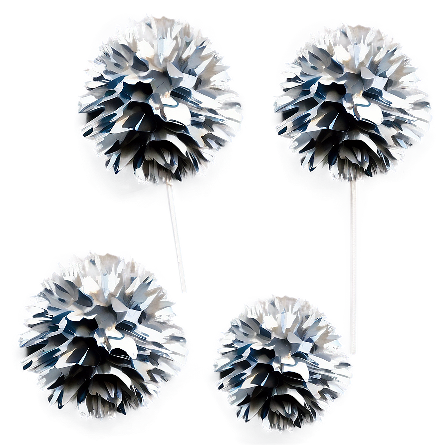 Silver Pom Poms Png 34 PNG