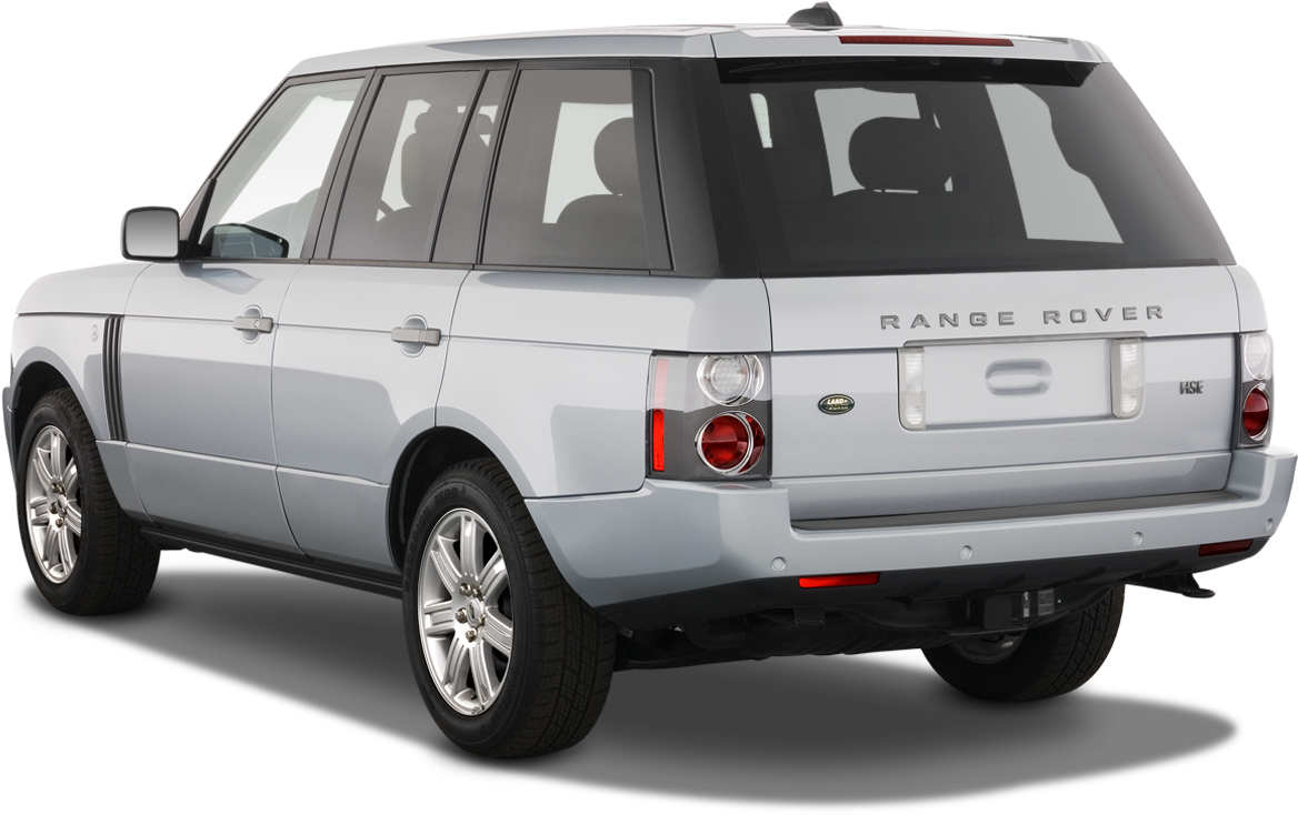 Silver Range Rover Rear View PNG