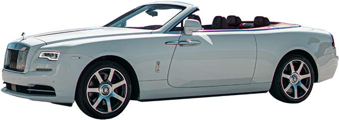 Silver Rolls Royce Convertible PNG