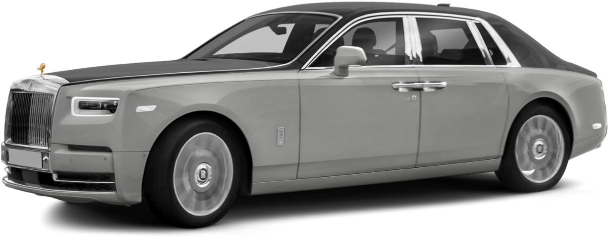 Silver Rolls Royce Phantom Side View PNG