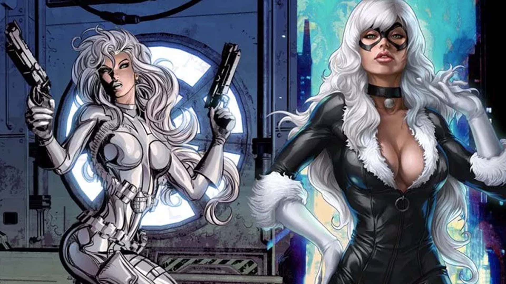 Stunning Portrait of Silver Sable in Action Wallpaper