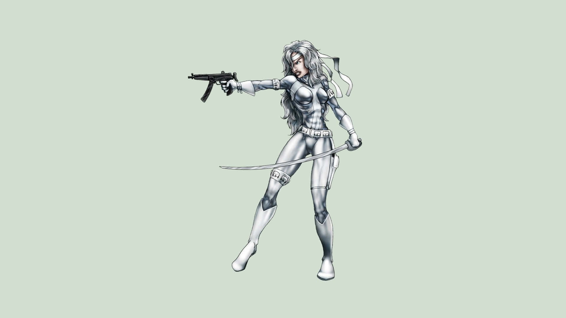 Silver Sable: Fierce, Fearless, and Formidable Wallpaper