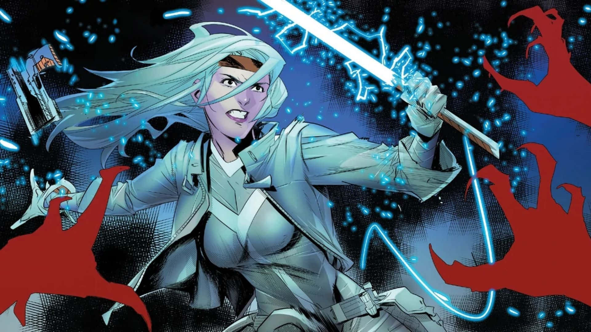 Stunning Silver Sable in Action Wallpaper