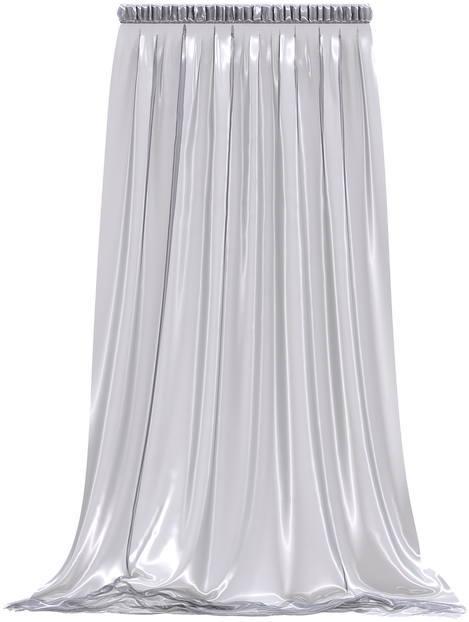 Silver Satin Curtain PNG