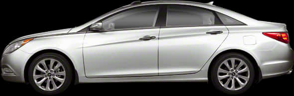 Silver Sedan Side View PNG