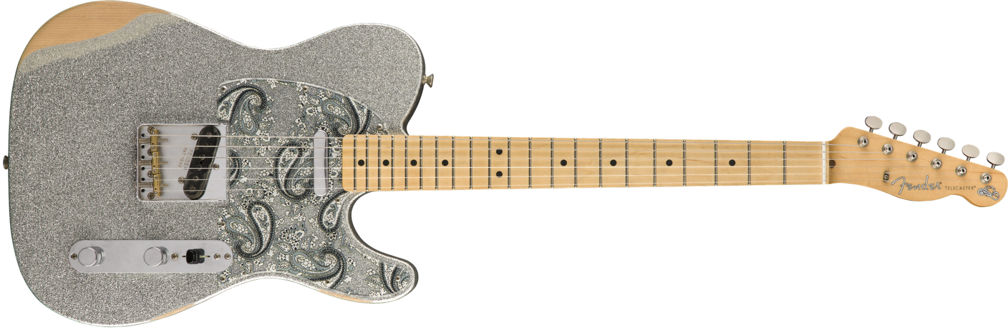 Silver Sparkle Telecaster Guitar PNG
